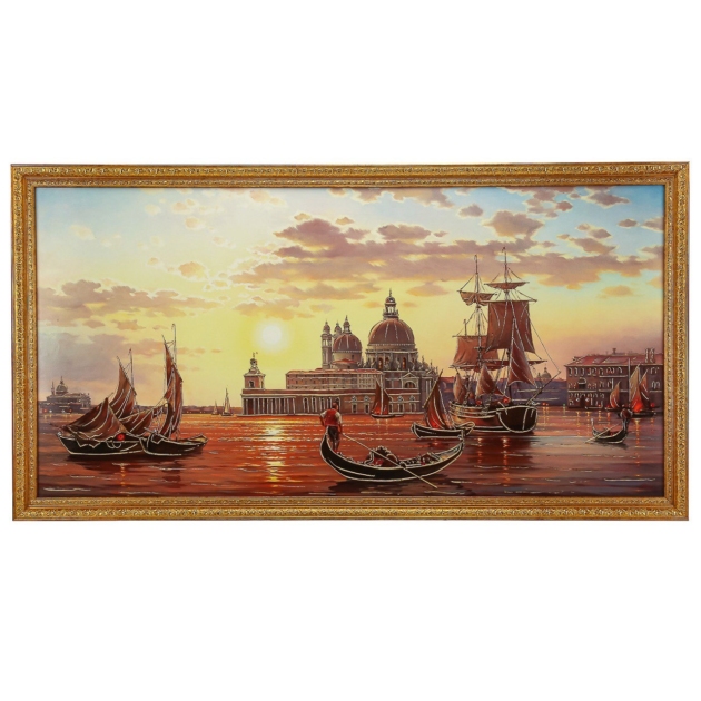 Tranh đá Swarovski “Buổi chiều ở Venice” 50X120 CM