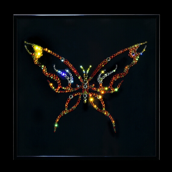 “Butterfly” – Tranh pha lê Swarovski của Nga cao cấp 25×25 cm