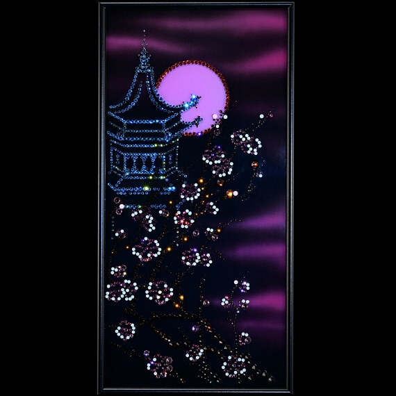 “Japanesse garden” – Tranh pha lê Swarovski của Nga cao cấp 25×40 cm